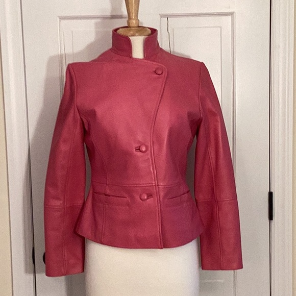 Sue Bristol Size 8 Pink Leather Jacket. - Picture 9 of 13